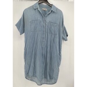 Madewell Women's Denim Button Down Shirt Dress Sz Medium